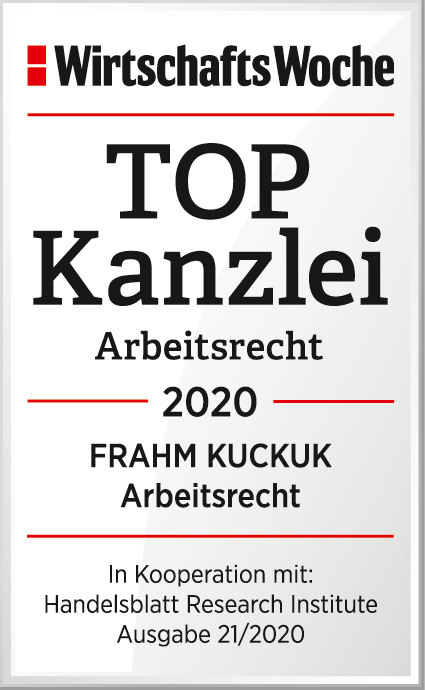 Frahm Kuckuk TopKanzlei 2020 Arbeitsrecht Wiwo
